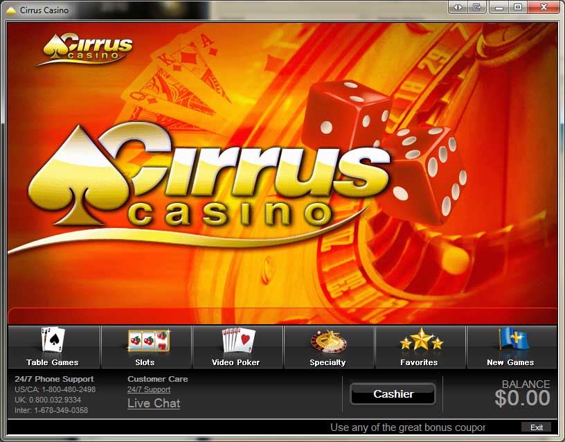 Cirrus Casino Bonus Codes 2012 | Cirrus Casino Exclusive Bonus Codes