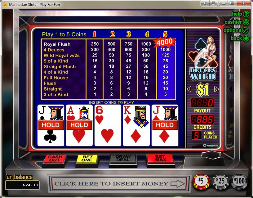 Manhattan Slots Video Poker