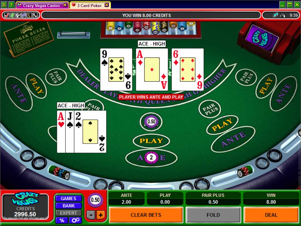 Crazy Vegas 3 Card Poker