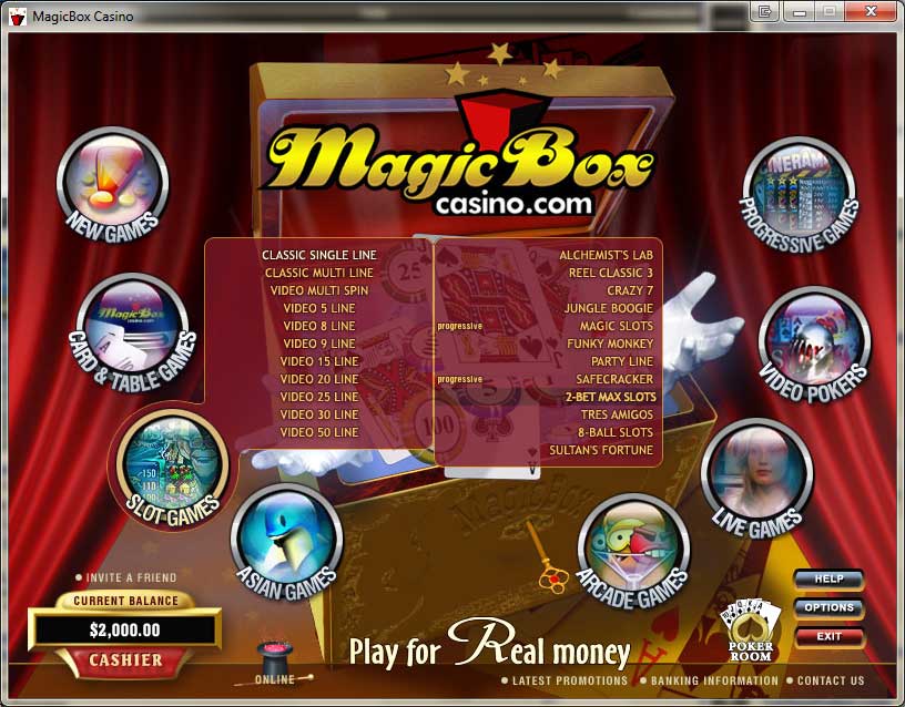 Magicbox Casino Lobby