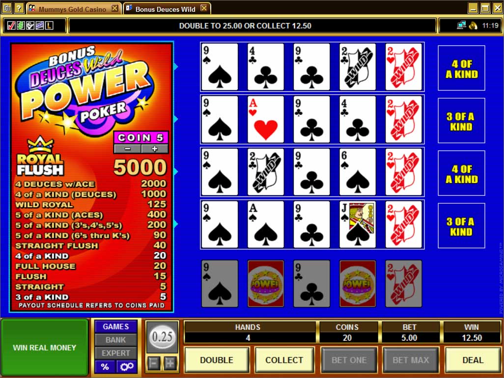 Mummys Gold Video Poker