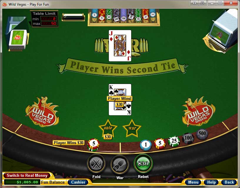 Wild Vegas Casino War