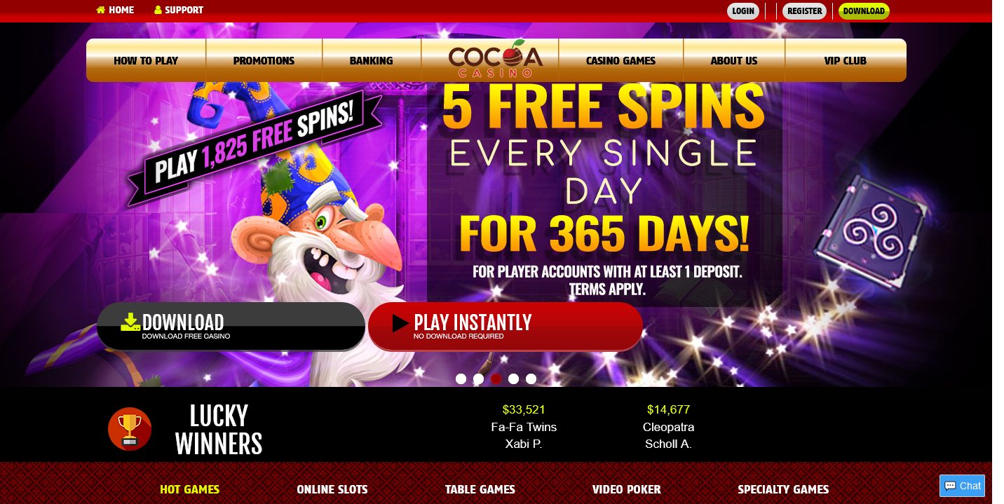 Bonuses at Cocoa Casino