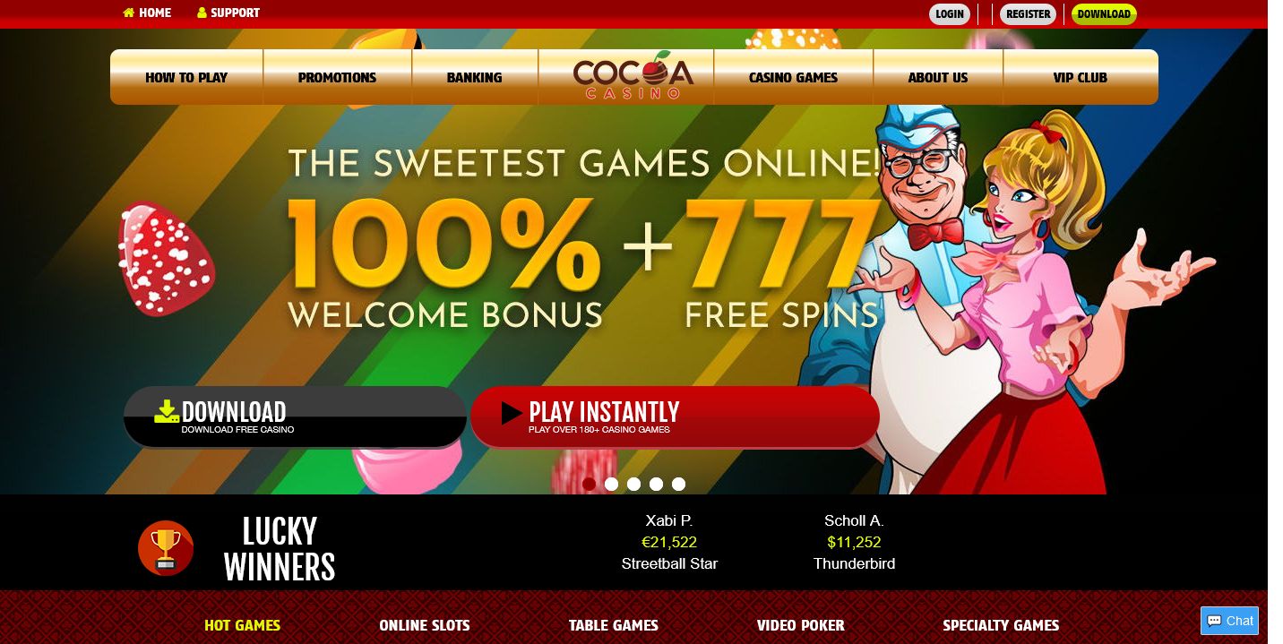 Play the Sweetest Games on Earth Cocoa Casino