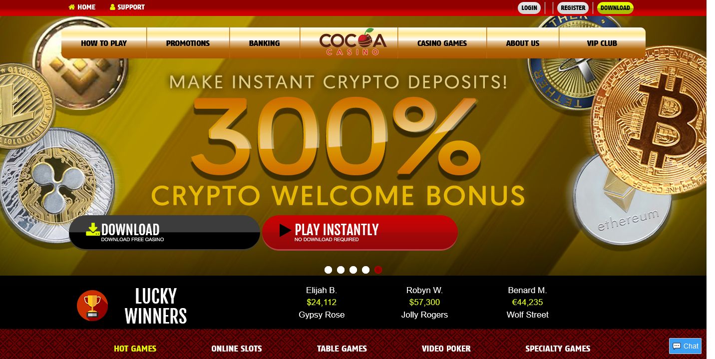 Bitcoin Bonus at Cocoa Casino