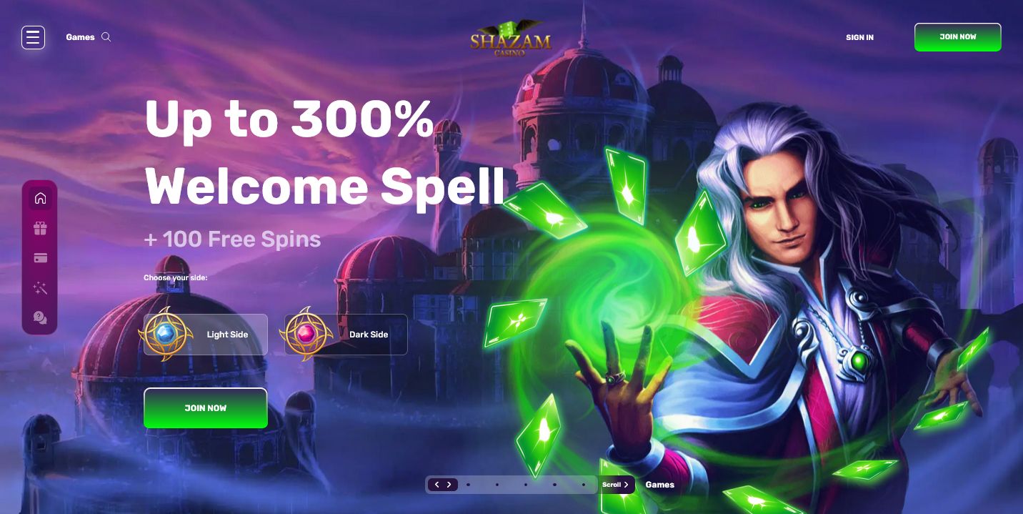 Shazam Casino 250 Deposit Bonus + 100 Free Spins